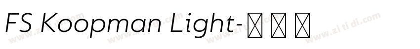 FS Koopman Light字体转换